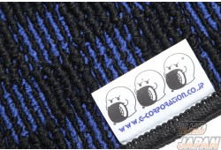 G-Corporation Checkered Floor Mat Set Black x Blue - FD3S RZ Spirit R