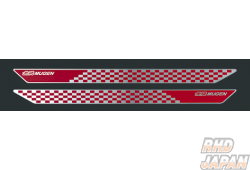 Mugen Door Scuff Plate Checkered Red - GB5 GB6 GB7 GB8