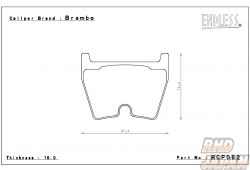 Endless Brake Pads Set MX72 Plus Brembo 8 Pot Gran Turismo Kit Caliper Audi/VW 8-Pot - RCP082