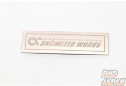 Unlimited Works Original Logo Plate Emblem - Titanium
