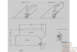 Craft Square Touring Competition Mirrors TCA-F With Blue Lens - Z34