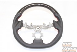 RH9 Original Steering Wheel Wet Black Carbon Blue Stitch - GT-R R35