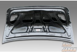 M&M Honda Aero Ducktail Trunk Lid Type 4 Full Twill Carbon Fiber With Out Holes U/V Clear Coat - Civic Type-R FD2
