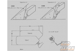 Craft Square Touring Competition Mirrors TCA-N1 With Attachment Plate - BNR32