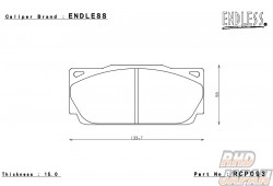 Endless Brake Pads Set Super Street M-Sports SSM Endless Caliper - RCP093