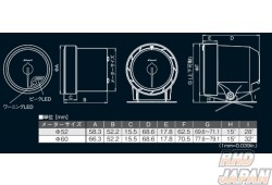 Defi Link Advance CR Tachometer Gauge 60mm - Black