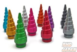 326 Power Duralumin Lug Nut Drilled Caps Set - Medium Orange
