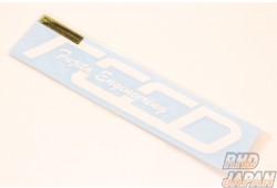 Fujita Engineering FEED Logo Sticker 4×17cm - White