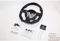 Auto Craft A.C.E Sports Steering Monitor Wheel O Shape Black Carbon Red Stitch Punching Leather Grip - BRZ ZC6 Applied Model A/B/C/D 86 ZN6 Zenki