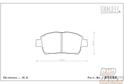 Endless Brake Pads Front Set Type Super Street M-Sports SSM Plus - EP382