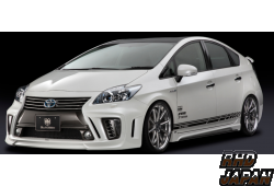 Silk Blaze Glanzen Side Decal Light Grey - Prius ZVW30
