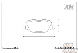 Endless Ewig Rear Brake Pads MX72 Plus - Alfa Romeo Brera Giulietta 159 SPIDER