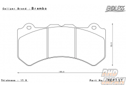 Endless Brake Pads Set Circuit Compound CC38 (ME22) Front - GT-R R35