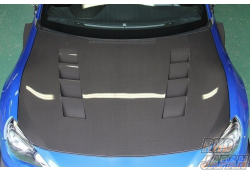 CLEIB Cooling Bonnet with Outlet Duct Dry Carbon Fiber with Clear Coat - BRZ ZC6 86 ZN6