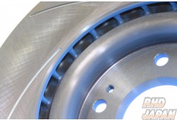 Endless Curving Slit Brake Rotor Rear Option Black Right - Civic FD1 FD2