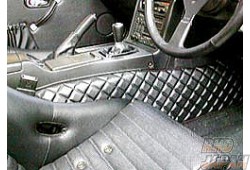 Nakamae Quilt Mat Transmission Housing Set NB Left Handle Black Black Stitch LHD - NA6CE NA8C NB6C NB8C