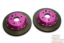 Biot D-Nut Brake Rotor Set Rear 3-PC Purple Drilled Ver 2 - Lexus IS350 GSE31