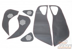 TOM'S Door Kick Protector Set Red Stitch - 86 ZN6