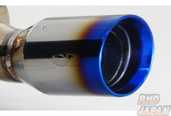Ganador Vertex 4WD/SUV Muffler Exhaust System Single Blue Polished Tail - Land Cruiser FJA300W GR Sport / ZX