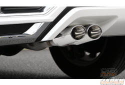 Ganador Vertex 4WD/SUV Muffler Exhaust System Dual Oval Polished Tail Left Side - Land Cruiser VJA300W Modellista