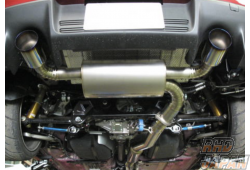 Unlimited Works Full Titanium Muffler Exhaust 80mm Main 100mm X 2 Tail Standard Tip with Center Silencer - Lancer Evolution X CZ4A