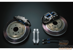Midori Seibi Center Endless Forged Monoblock 4-Pot Caliper Brake Caliper Kit 332mm Rear MX72 Pads - Skyline GT-R BNR34