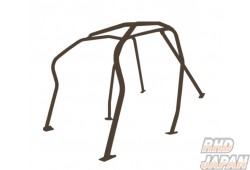 Saito Rollcage Roll Cage Steel 6-Point Through Dash 2-Seating Capacity + Option Diagonal Bar & Side Bar with Black Pad Wrapping - Civic EG6