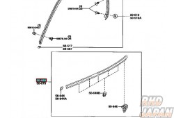 Mazda OEM Right Beltline Moulding 640E FD3S