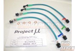 Project Mu Teflon Brake Line Steel Fittings Green - DC2 DB8