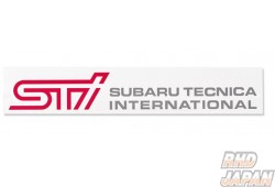 STI Sticker C - Cherry Red & Gray