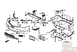 Honda OEM Front Bumper Beam - Civic Type-R FD2 FD1