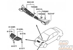 Mitsubishi OEM Air Inlet Grille Clip - CT9A