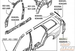 Mitsubishi OEM Left Lower Quarter Panel Extension - Legnum