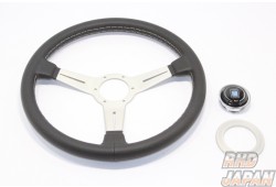 NARDI Classic Steering Wheel Smooth Leather - 360mm Silver Spoke