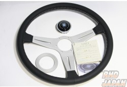 NARDI Classic Steering Wheel Smooth Leather - 380mm Silver Spoke