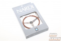NARDI Classic Steering Wheel Replica Keyring - Wood Grip Polish Spoke