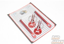 Attain Aluminum Bonnet Lock Pin Set - Red