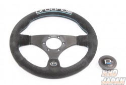Prodrive Sports Steering Wheel Race Flat Type - Suede Buckskin Leather