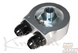 Kinokuni Oil Sandwich Block - UNF3/4-16 Center Bolt Double O-Ring AN6 Fittings