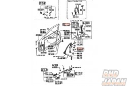 Mazda OEM Window Regulator Right - RX-7 FC3S