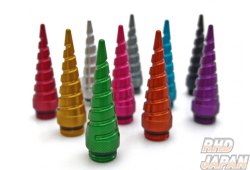 326 Power Duralumin Lug Nut Drilled Caps Set - Large Black