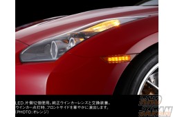 MCR Matchless Crowd Racing LED Front Winker Set - Orange R35 GT-R