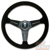 NARDI Sports Type Rally Steering Wheel - Black Punching Leather 340mm