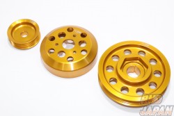 Toda Racing Light Weight Front Pulley Kit with A/C Gold - FD2