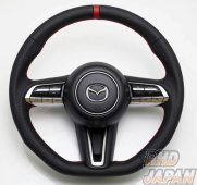 AutoExe Sports Steering Wheel Dimple Leather - Axela/Axela Sport BM CX-3 DK CX-5 KF CX-8 KG Demio/Mazda2 DJ