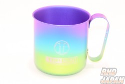 Top Secret Titanium Mug - Purple to Green Gradation Silver Logo