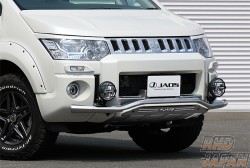 JAOS Skid Bar Front Polished Bar Black Plate - Delica D:5 CV1W CV2W CV5W 2018 April to 2019 February