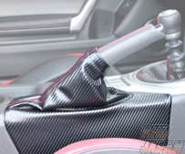 Superior Auto Creative Carbon-Look Side Brake Boot Red Stitch - BRZ ZC6
