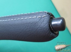 Robson Leather Side Brake Cover DIY Black Leather White Stitch - BNR34