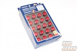 Rays L42 Dura-Nuts Straight Lock and Nut Set 5H - M12 X 1.5 Red